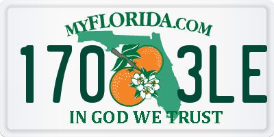 FL license plate 1703LE