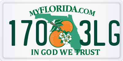 FL license plate 1703LG