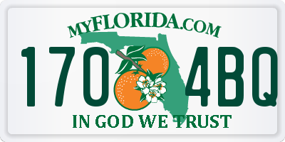 FL license plate 1704BQ