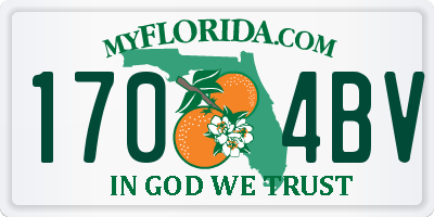 FL license plate 1704BV