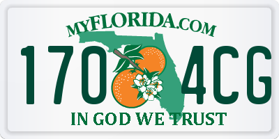 FL license plate 1704CG