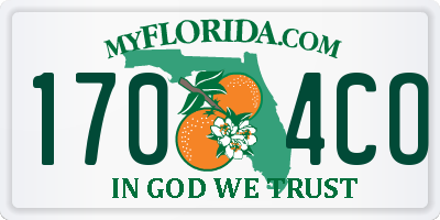 FL license plate 1704CO
