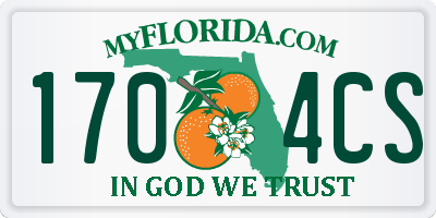 FL license plate 1704CS