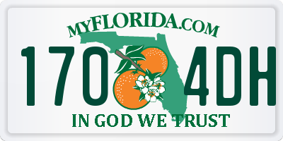 FL license plate 1704DH