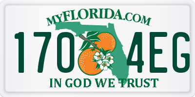 FL license plate 1704EG