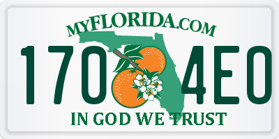FL license plate 1704EO
