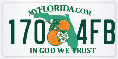 FL license plate 1704FB