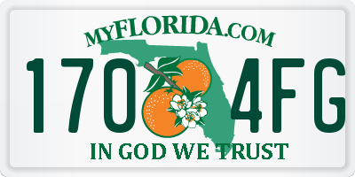 FL license plate 1704FG