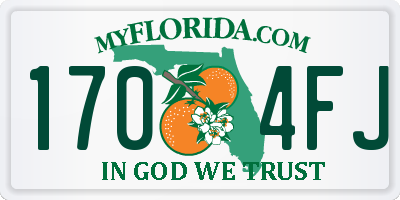 FL license plate 1704FJ
