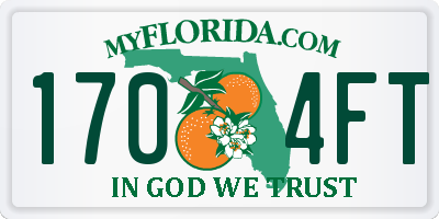 FL license plate 1704FT