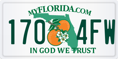 FL license plate 1704FW
