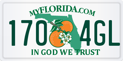 FL license plate 1704GL