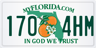 FL license plate 1704HM