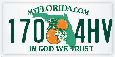 FL license plate 1704HV