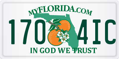 FL license plate 1704IC