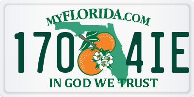 FL license plate 1704IE