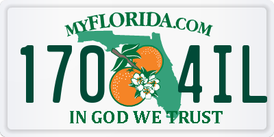FL license plate 1704IL