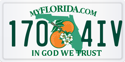 FL license plate 1704IV