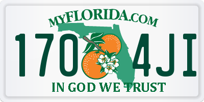 FL license plate 1704JI
