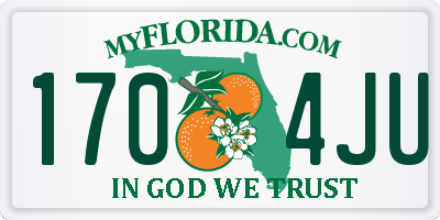 FL license plate 1704JU