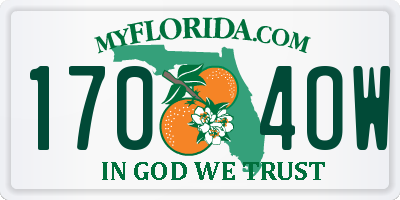 FL license plate 1704OW