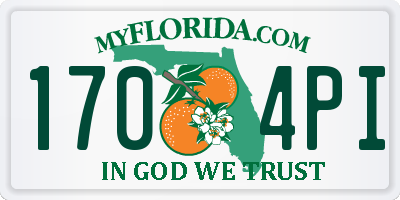 FL license plate 1704PI