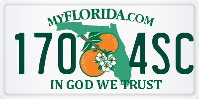 FL license plate 1704SC