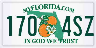 FL license plate 1704SZ