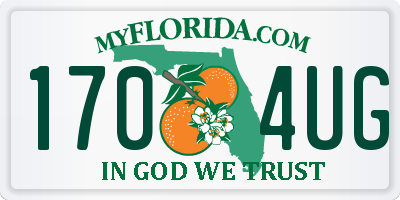 FL license plate 1704UG