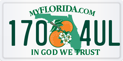 FL license plate 1704UL