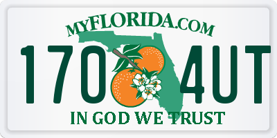 FL license plate 1704UT