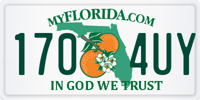 FL license plate 1704UY