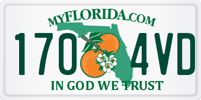 FL license plate 1704VD