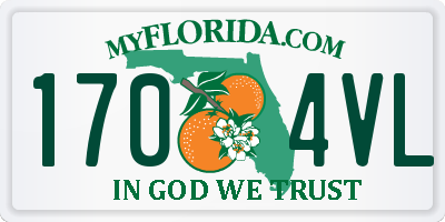 FL license plate 1704VL