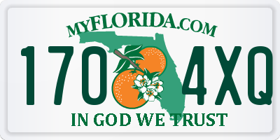 FL license plate 1704XQ