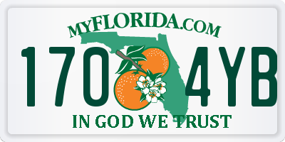 FL license plate 1704YB