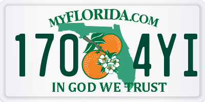 FL license plate 1704YI