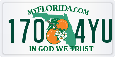 FL license plate 1704YU