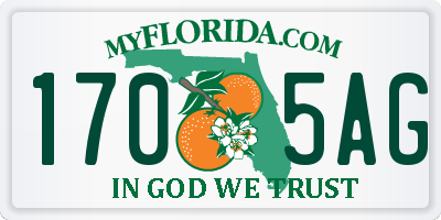 FL license plate 1705AG