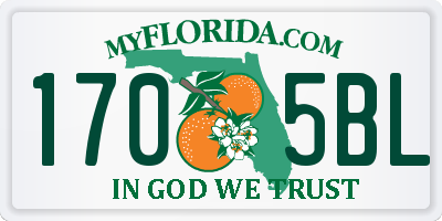 FL license plate 1705BL