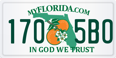 FL license plate 1705BO