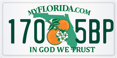 FL license plate 1705BP