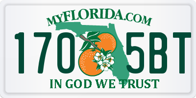 FL license plate 1705BT