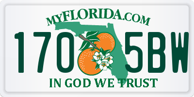 FL license plate 1705BW