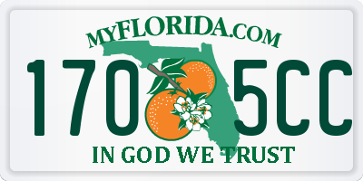 FL license plate 1705CC