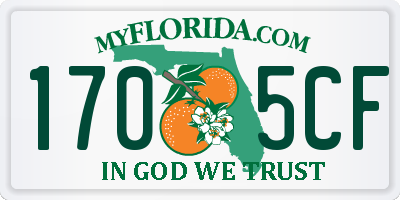 FL license plate 1705CF