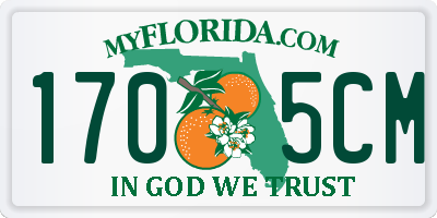 FL license plate 1705CM