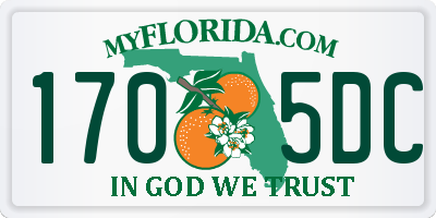 FL license plate 1705DC