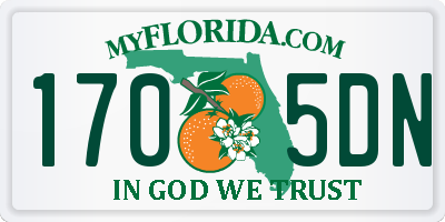FL license plate 1705DN