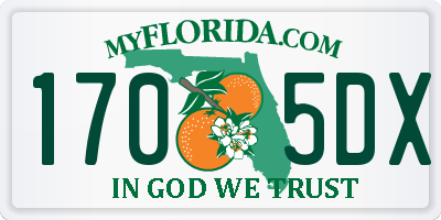 FL license plate 1705DX